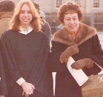 Rosanne Ullman with her mom at college graduation